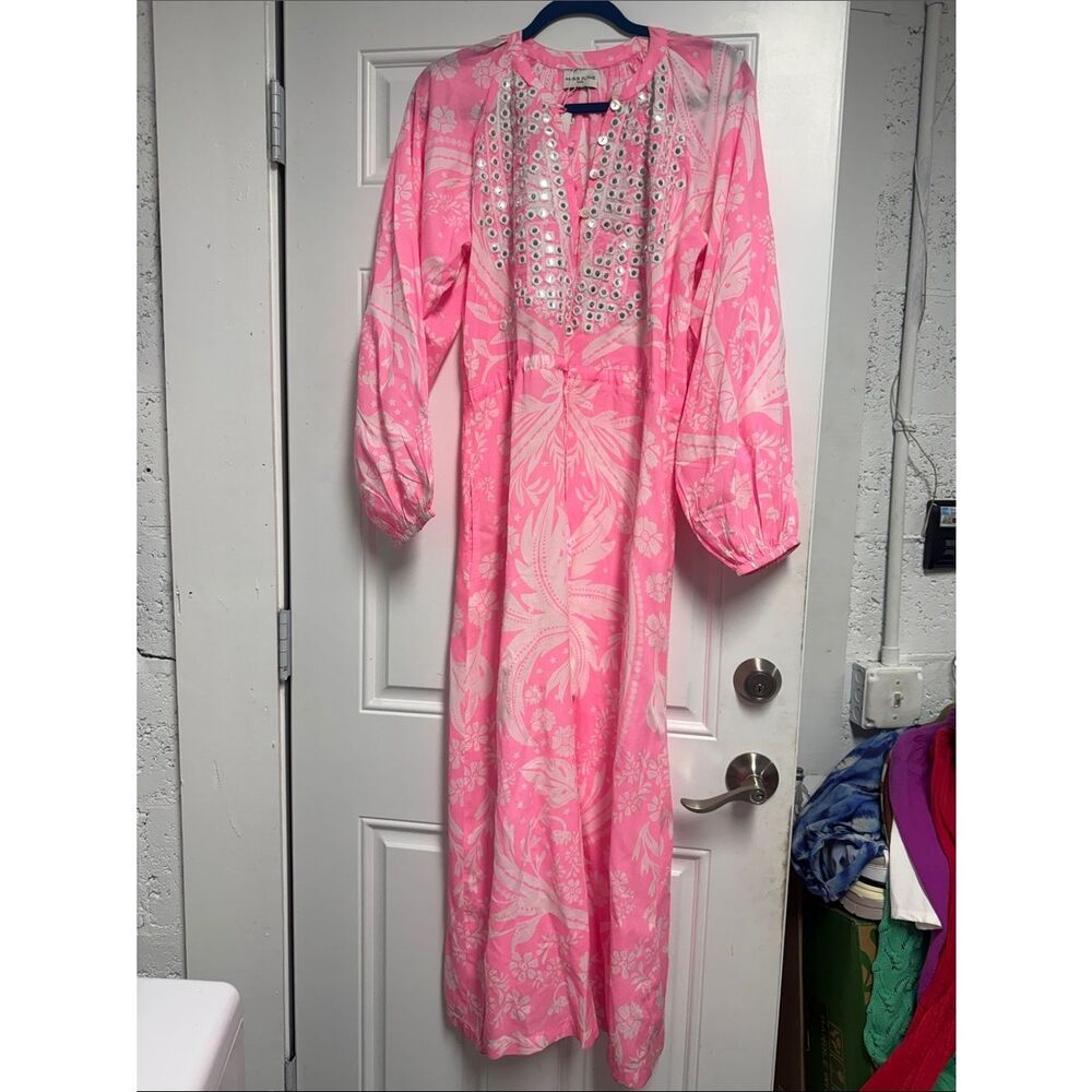MISS JUNE - One Size Pink Floral Eyelet Maxi Dress - Brand NEW - NWT